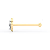 18 G (1.0 mm) Straight-Stud Nose Ring in 14K Yellow Gold
