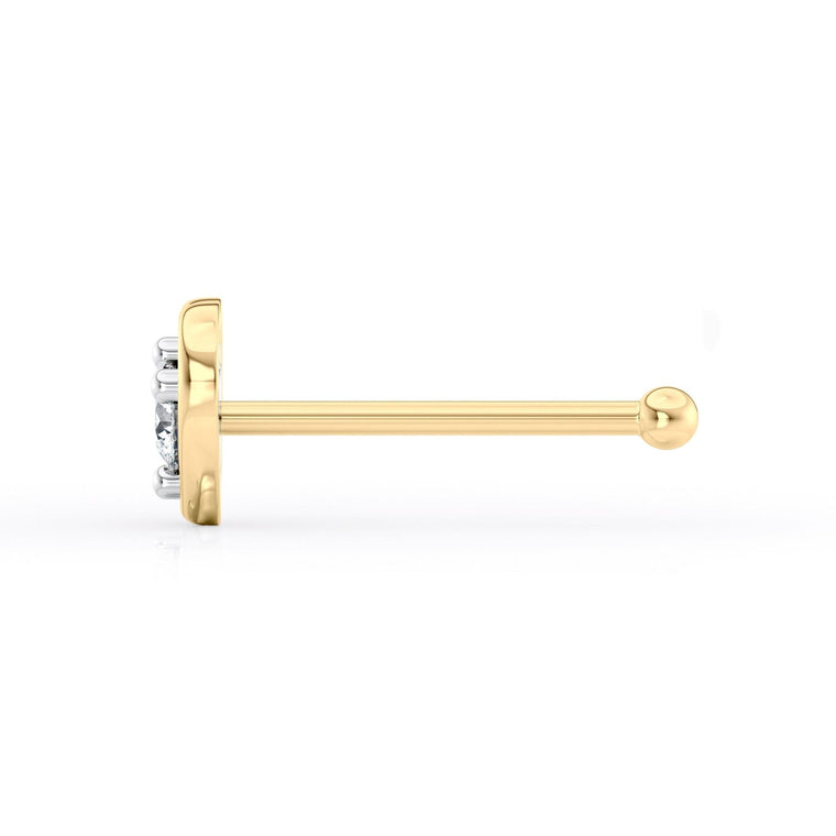 18 G (1.0 mm) Straight-Stud Nose Ring in 14K Yellow Gold