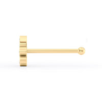 18 G (1.0 mm) Lab Grown Diamond Straight-Stud Nose Ring in 14K Yellow Gold