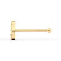 18 G (1.0 mm) Straight-Stud Nose Ring in 14K Yellow Gold