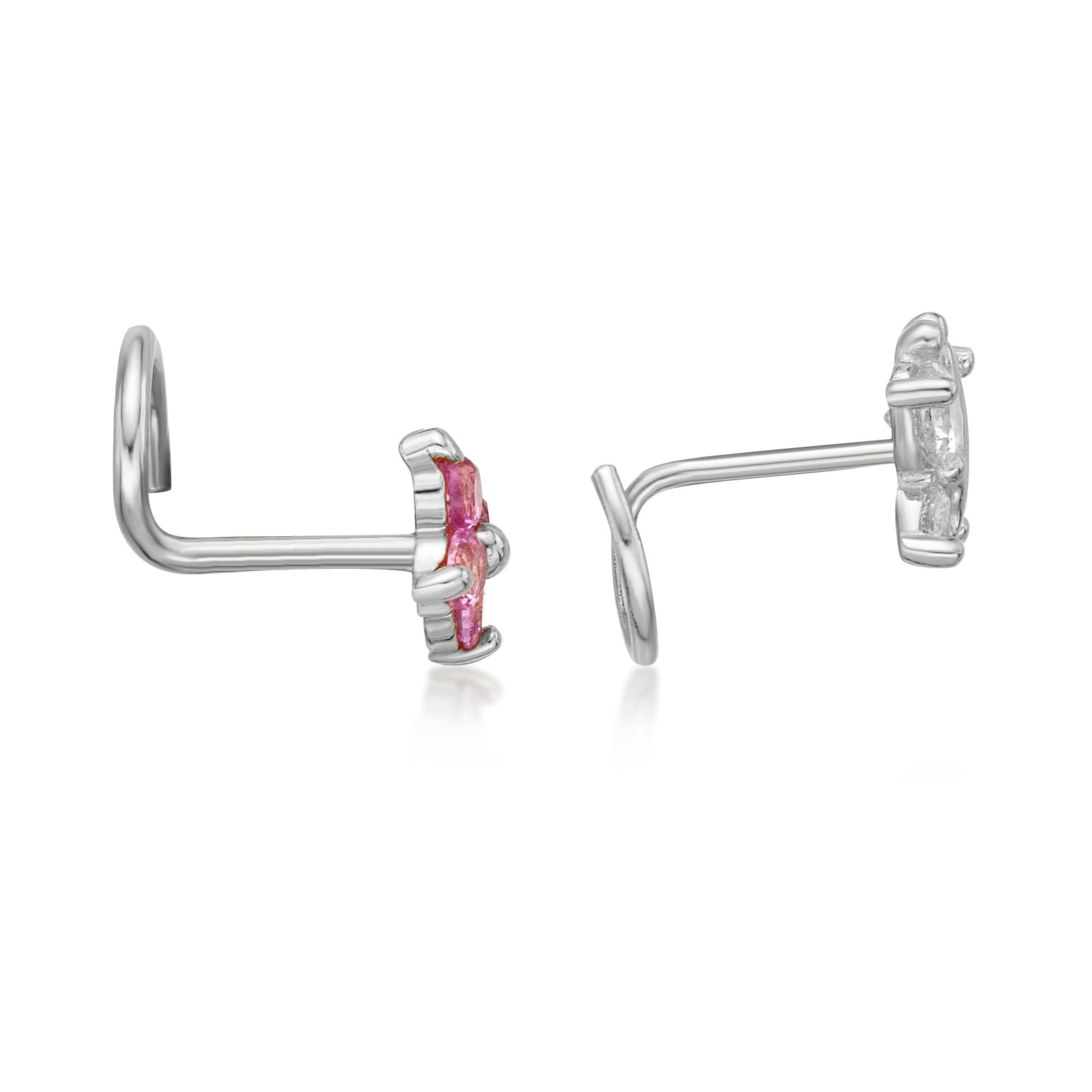 22 G (0.6 mm) Curve Nose Ring in 14K White Gold
