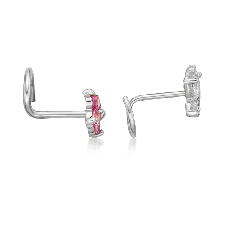22 G (0.6 mm) Curve Nose Ring in 14K White Gold