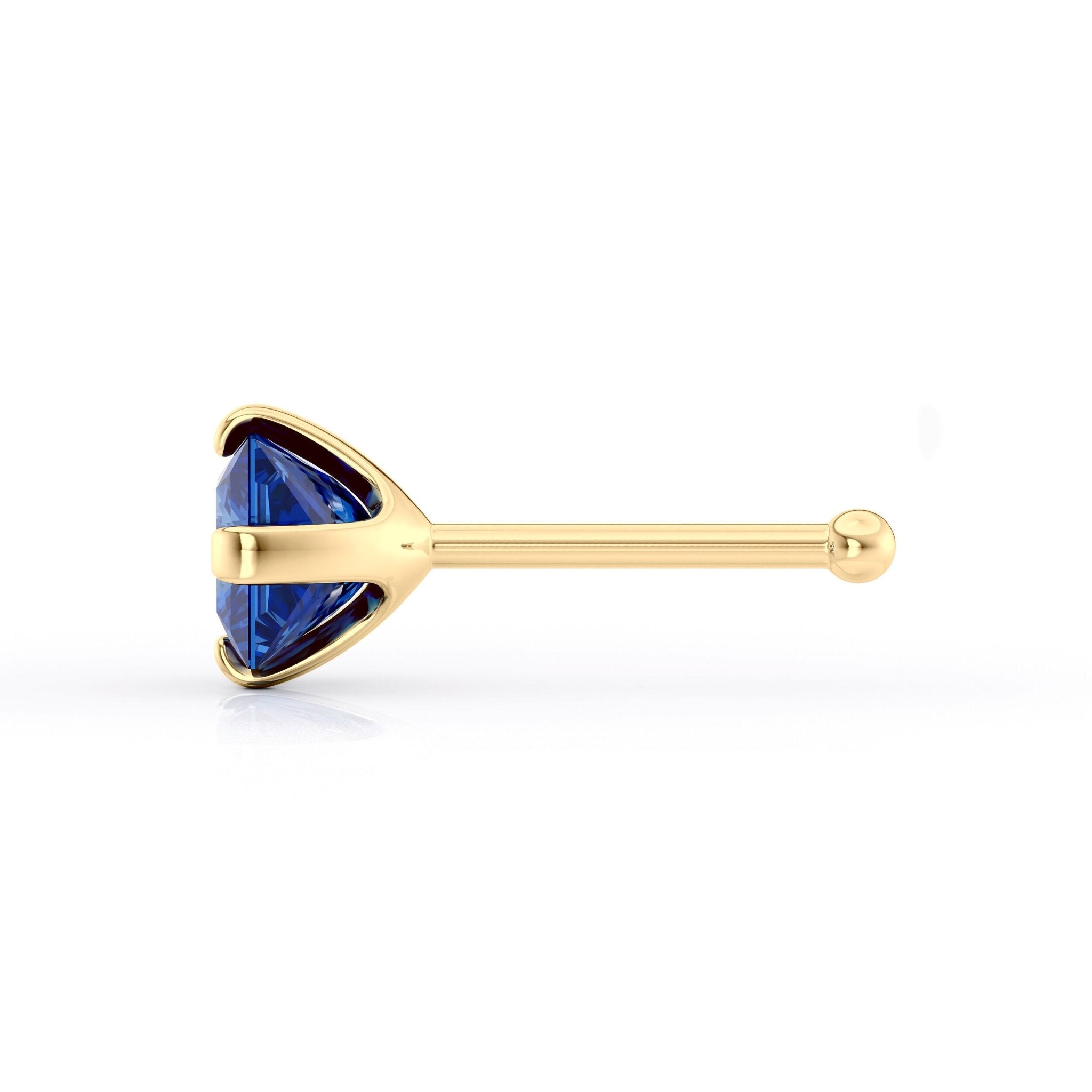 14K Cubic Zirconia Nose Stud - 20G