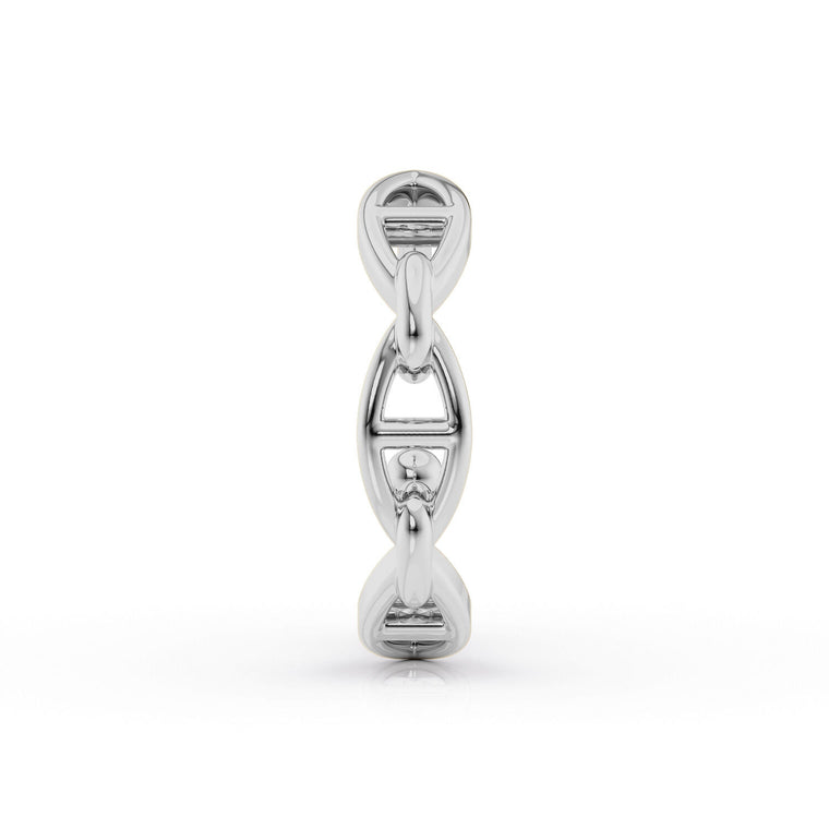 10K Link Open Hoop Nose Ring - 20G