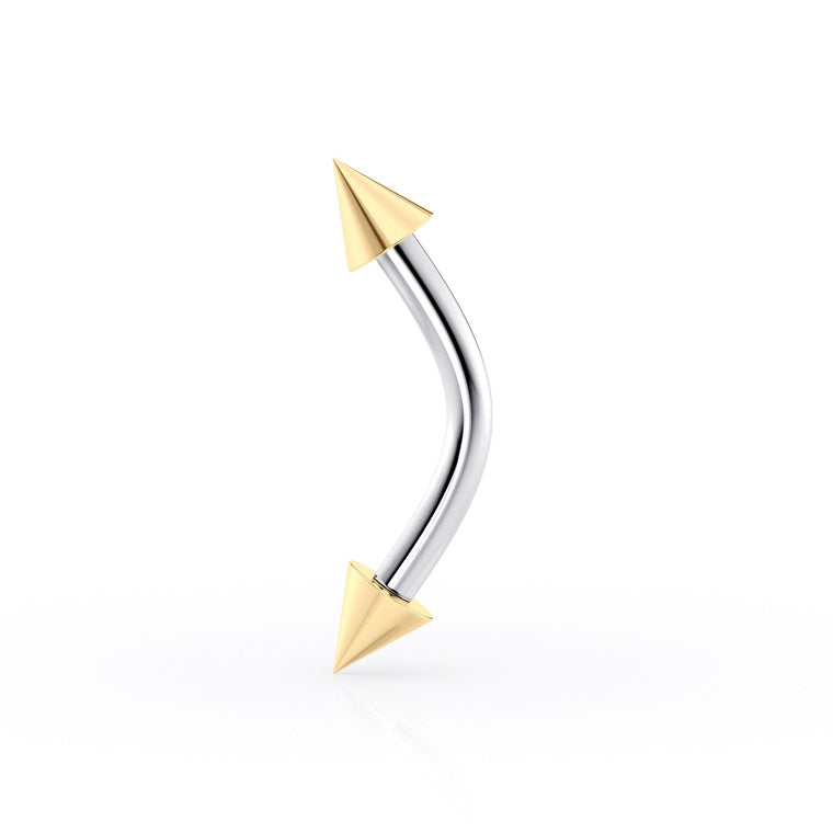 Banana Pin Eyebrow Piercing - 14G
