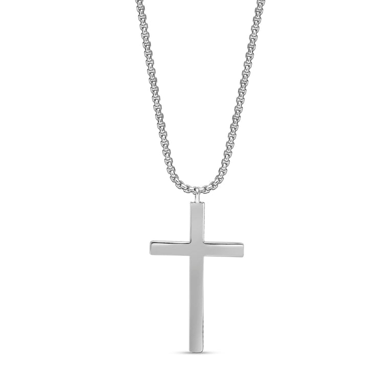 Diamond Simple Cross Pendant in 925 Sterling Silver