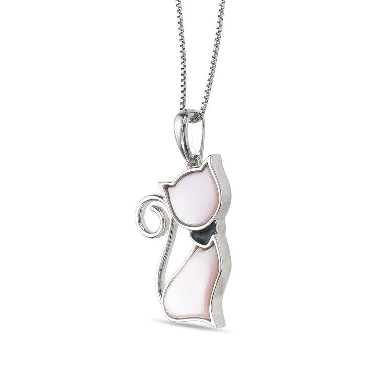 Mother of Pearl Cat Pendant