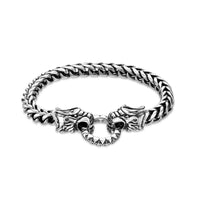Dragon Head Bracelet in Antique Black Finish Stainless Steel