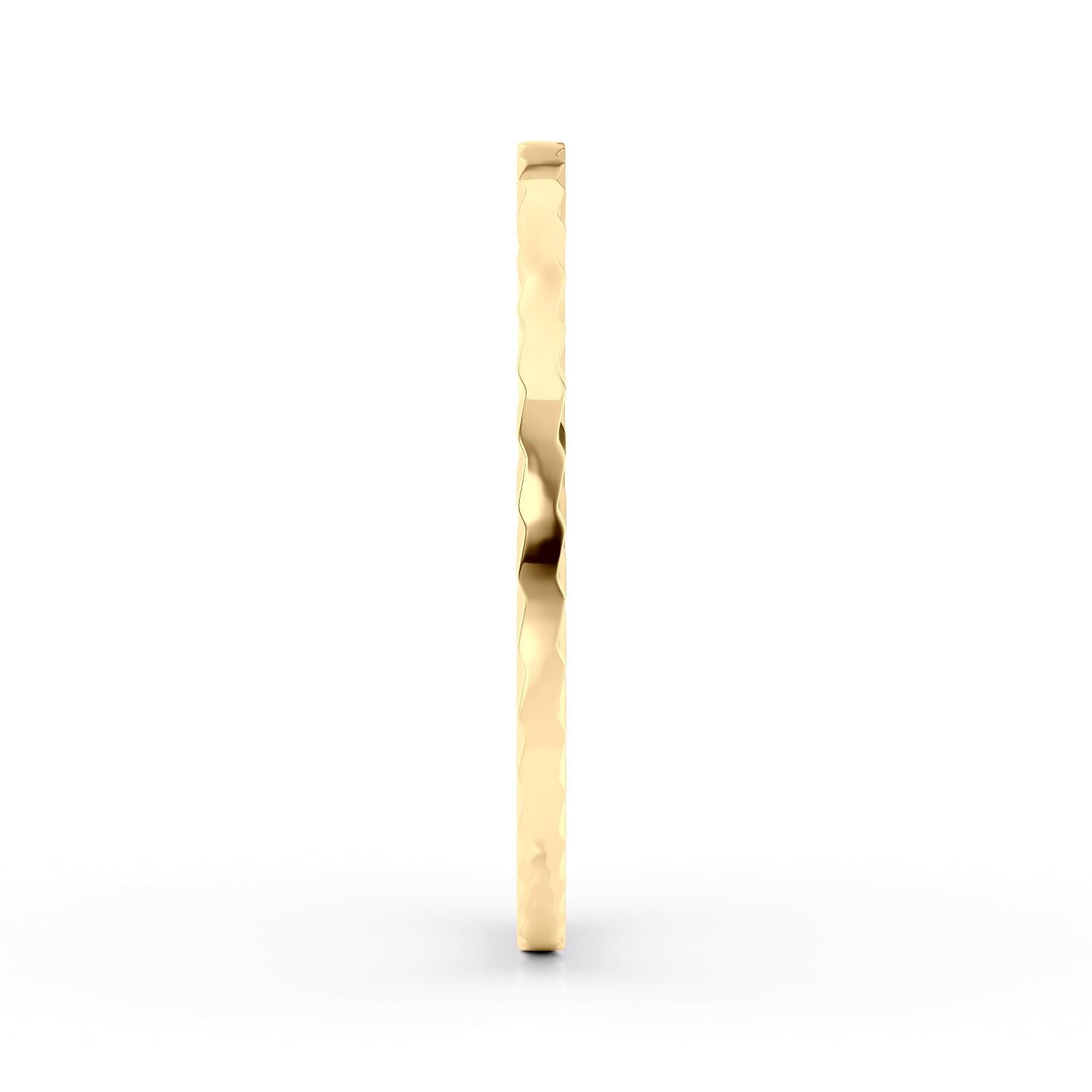 14K Ribbed Nose Hoop - 20G