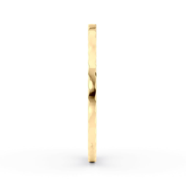14K Ribbed Nose Hoop - 20G
