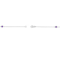 Birthstone Station Bracelet in Sterling Silver