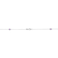 Birthstone Station Necklace in Sterling Silver