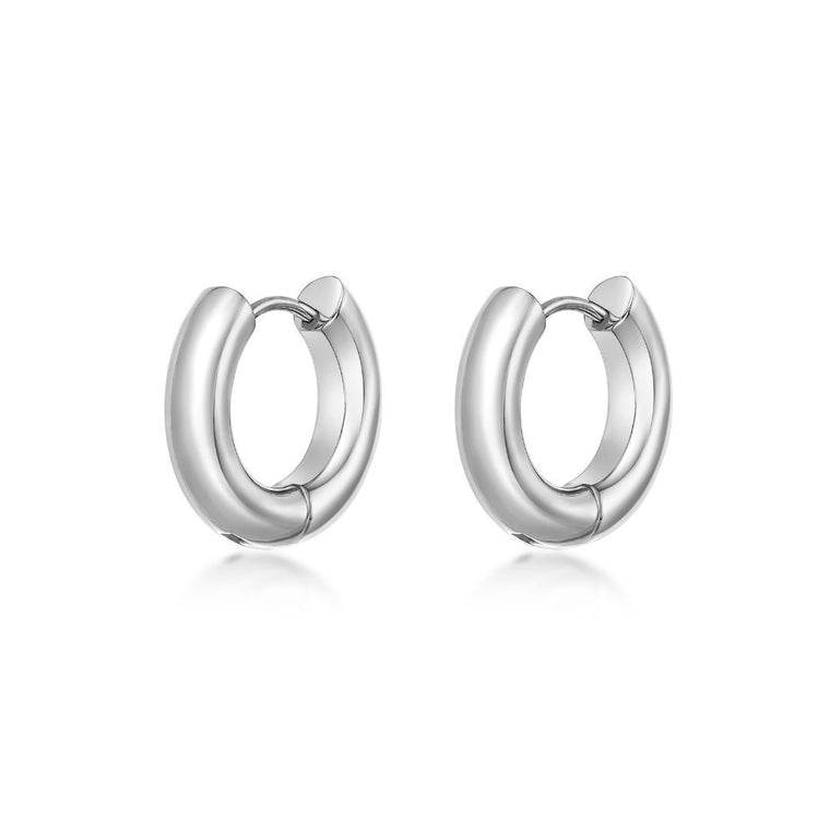 Plain Hoop Earring in Stainless Steel