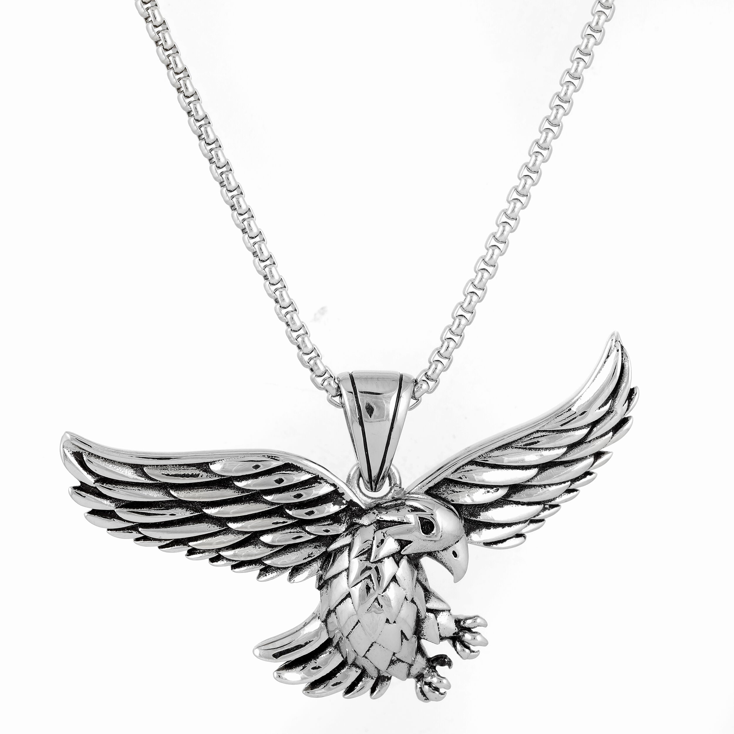 Eagle Wingspan Pendant in Stainless Steel