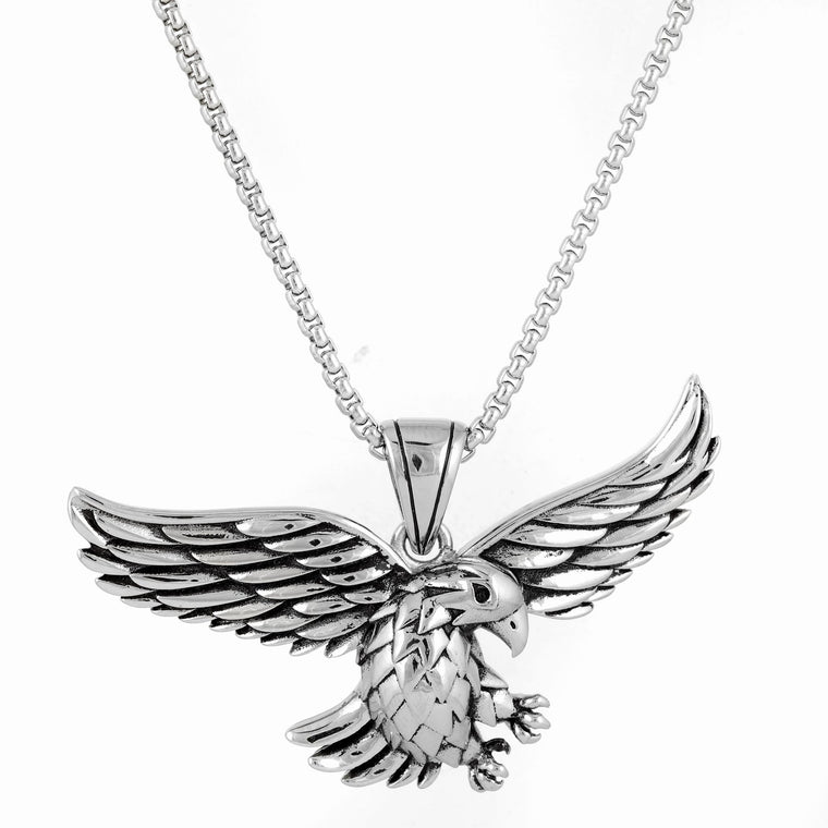 Eagle Wingspan Pendant in Stainless Steel