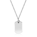Men's Picasso Jasper Lion Dog Tag in Stainless Steel
