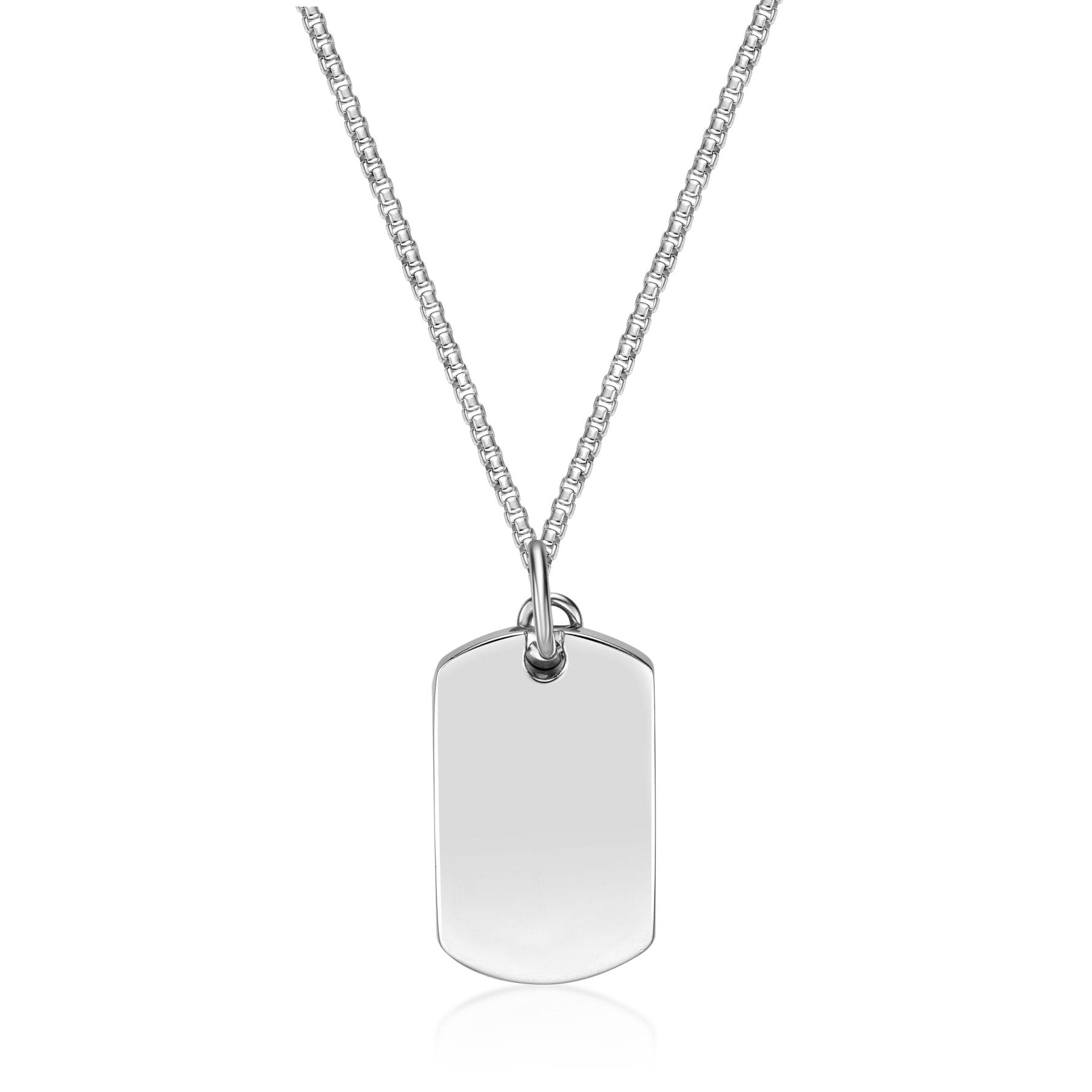 Men's Picasso Jasper Lion Dog Tag in Stainless Steel