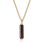 Tiger Eye Pendant in Yellow Gold Plated Sterling Silver