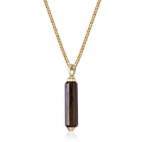 Tiger Eye Pendant in Yellow Gold Plated Sterling Silver