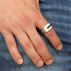 Men's Black Diamond Ring in Sterling Silver (1/4 ct. tw.)