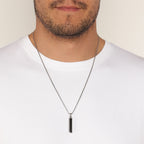 Men's Black Onyx  Pendant in Sterling Silver