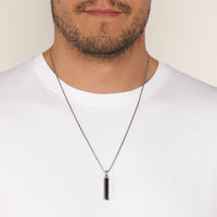 Men's Black Onyx  Pendant in Sterling Silver