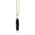 Men's Black Onyx Pendant in Yellow Gold Plated Sterling Silver