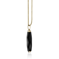 Men's Black Onyx Pendant in Yellow Gold Plated Sterling Silver
