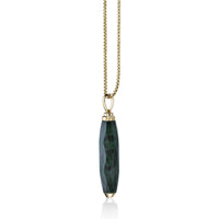 Men's Malachite Pendant in Yellow Gold Plated Sterling Silver