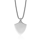 Cobra Shield Pendant in Sterling Silver
