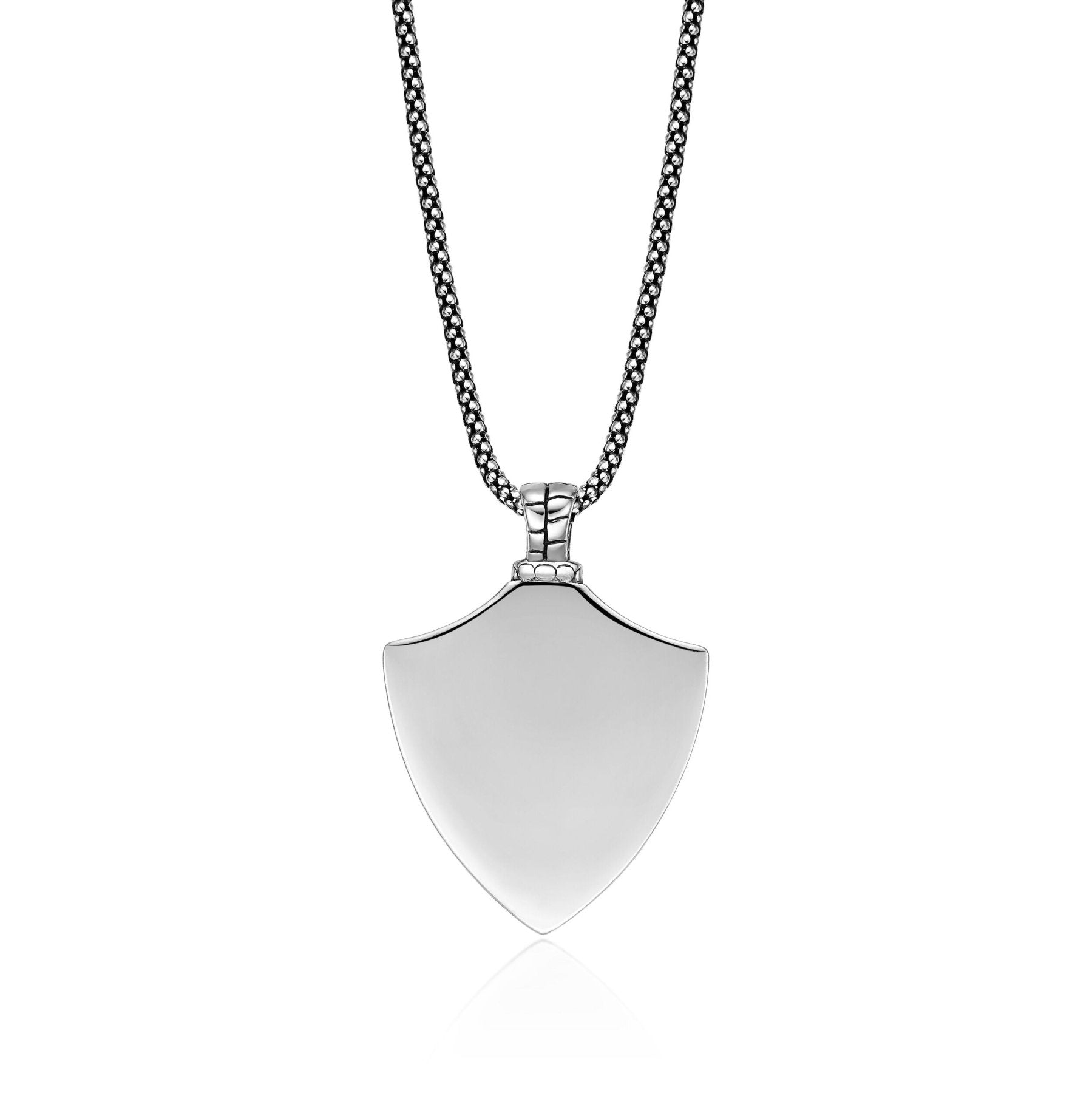Cobra Shield Pendant in Sterling Silver