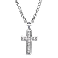 Beveled Edge Pendant in Sterling Silver