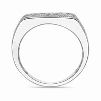 Diagonal Rows Ring in Sterling Silver