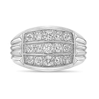 Ribbed Cluster Ring in Sterling Silver