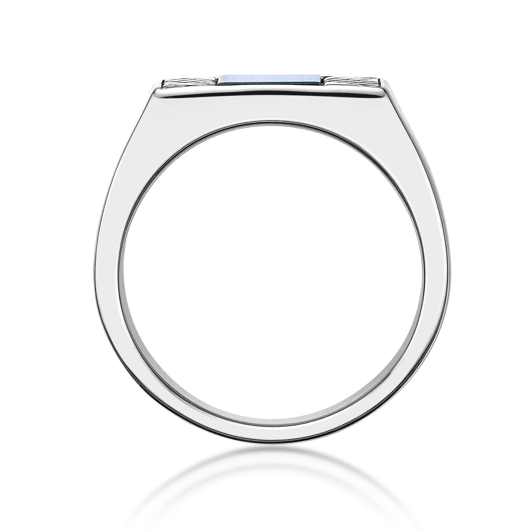 Men's Malachite Ring in Sterling Silver