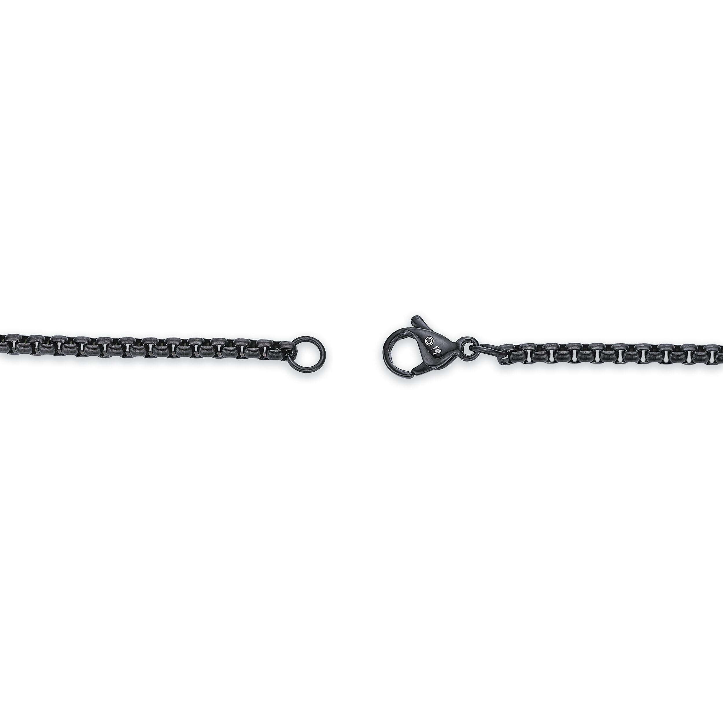 American Flag Dog Tag in Black Ion-Plated Stainless Steel