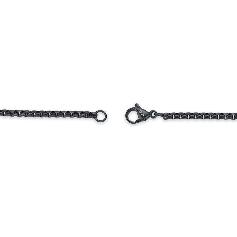 American Flag Dog Tag in Black Ion-Plated Stainless Steel