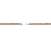 Peach Pearl Necklace with Sterling Silver, 16"