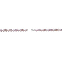 Pink Pearl Necklace with Sterling Silver, 16"