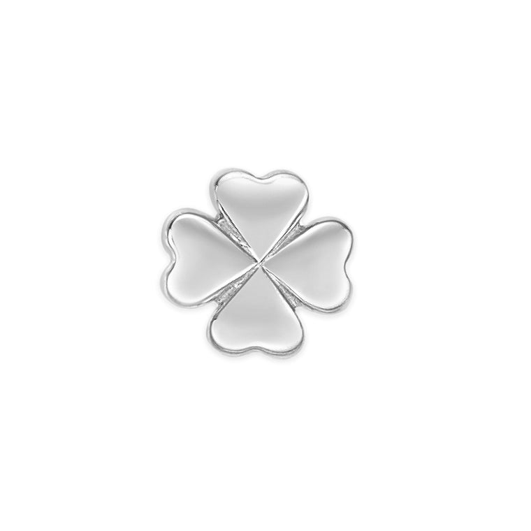10K Gold Screw Clover Nose Ring - 20G