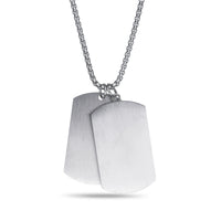American Flag Dog Tag in Stainless Steel