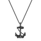 Anchor Pendant in Antique Finish Stainless Steel