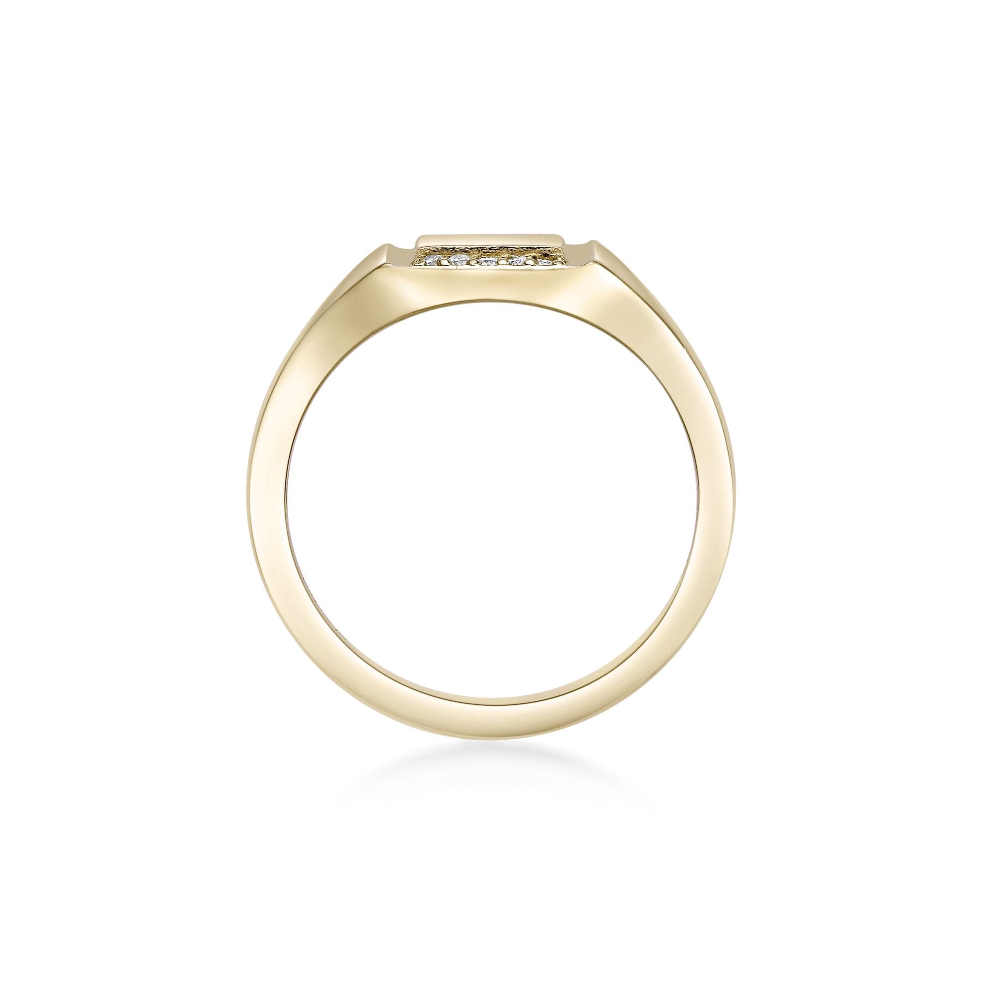 Lab Grown Diamond Rectangle Signet Ring
