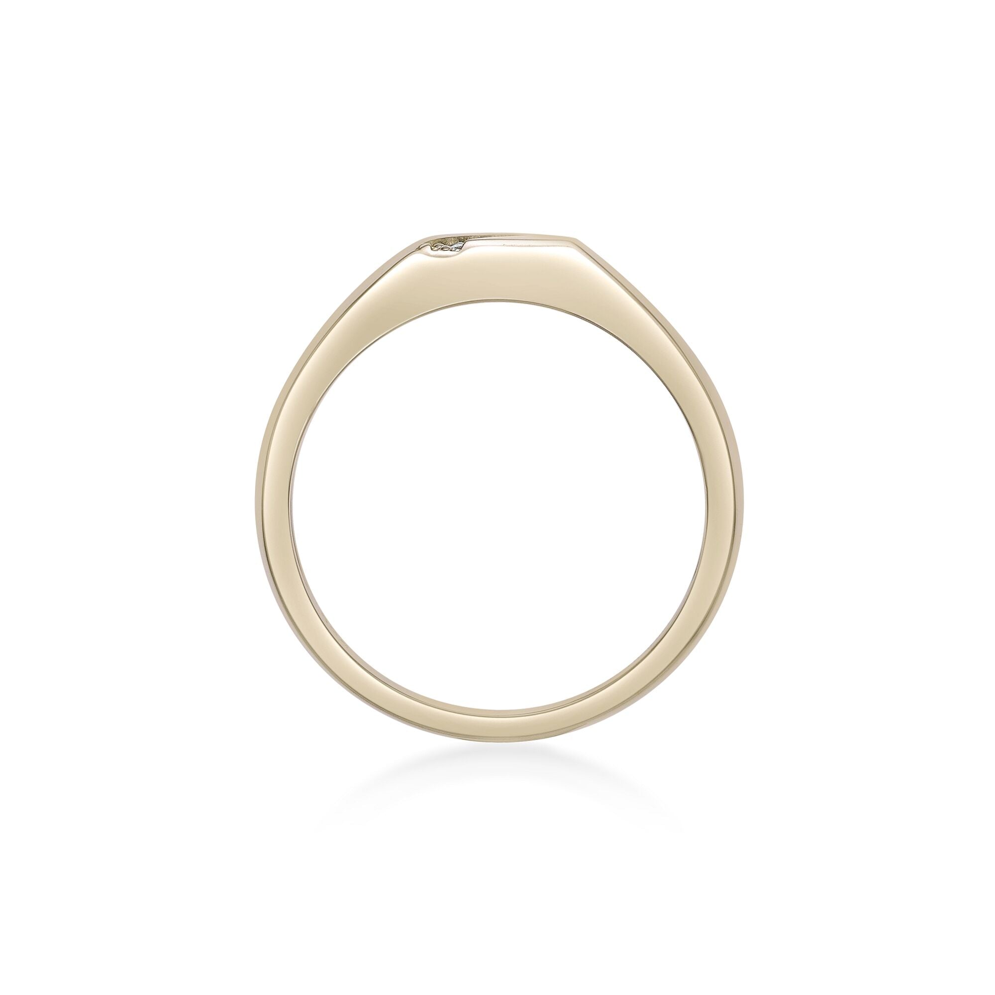 Lab Grown Diamond Slash Signet Ring