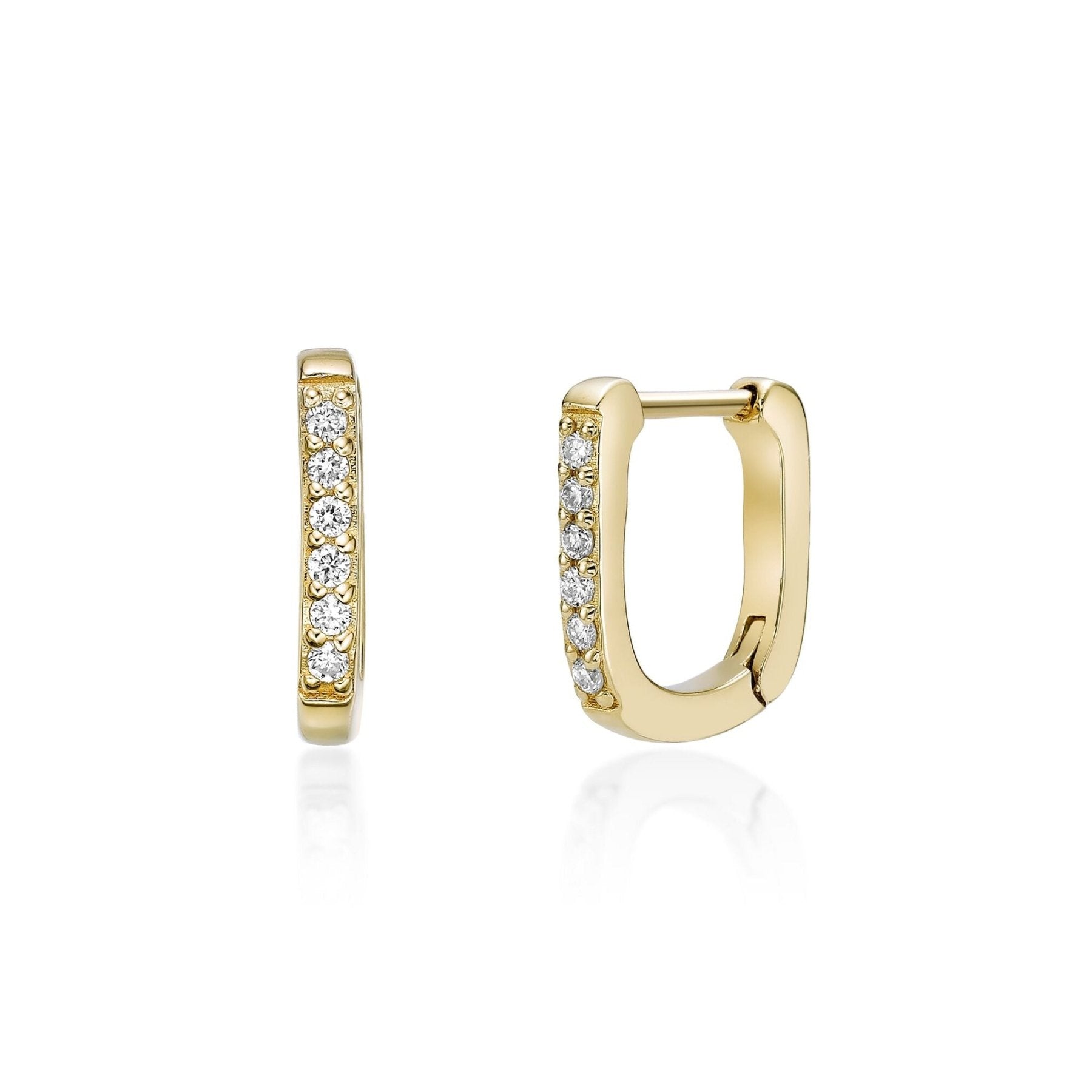 Lab Grown Diamond Rounded Huggie Earrings