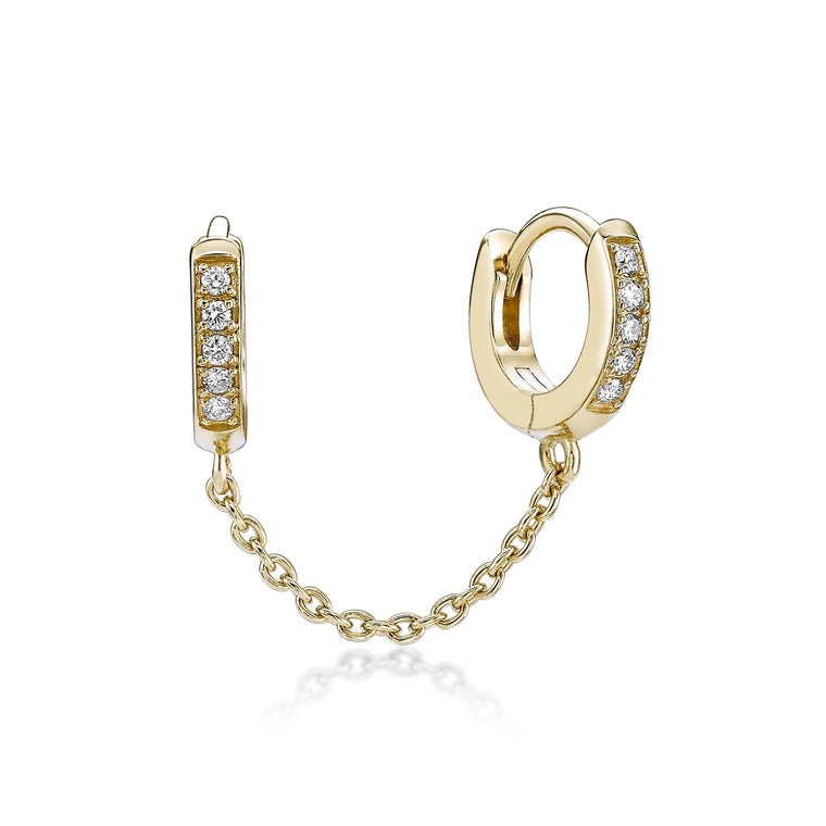 Chain Double Huggie Earring