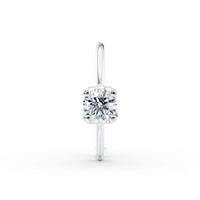 14K Gold Lab Grown Diamond Nose Hoop - 20G