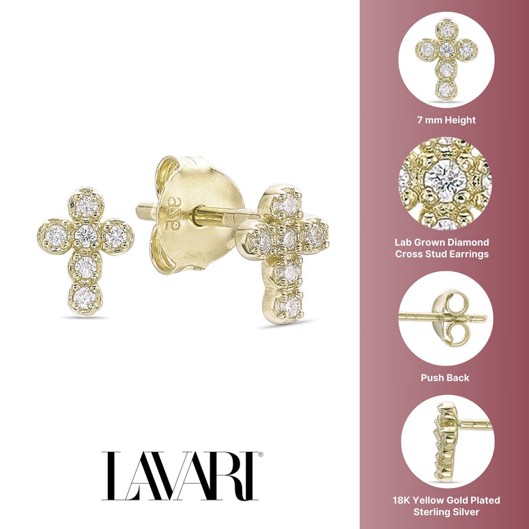 Cross Stud Earrings