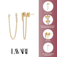 Double piercing dangle Earrings