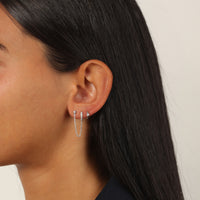 Chain Stud and Huggie Earring